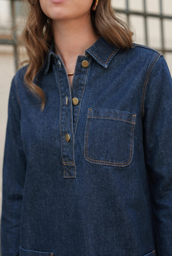 Rebecca Denim Dress Brut