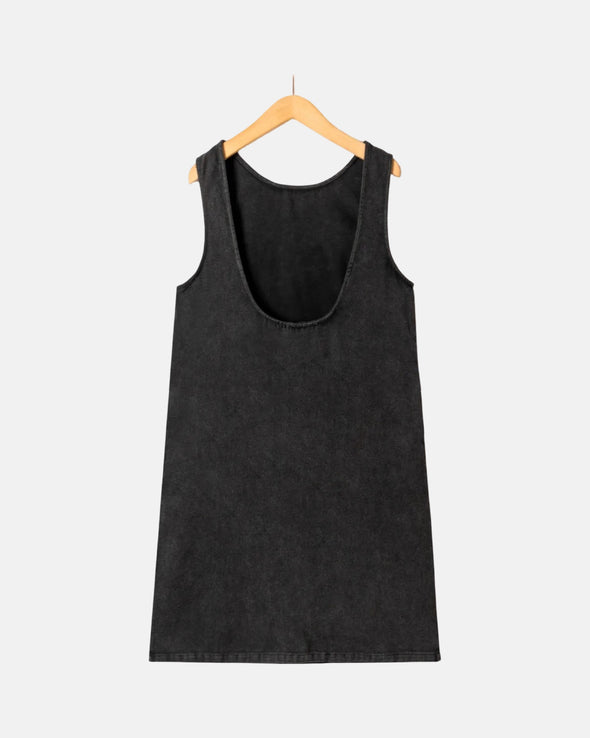 Castille Denim Sundress Black