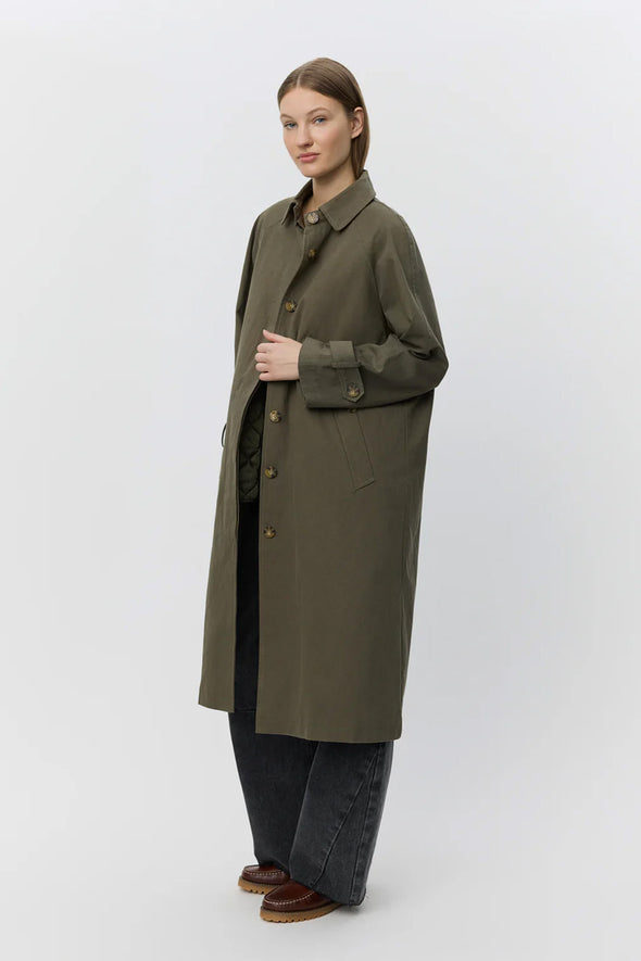 Enise Coat Army Green