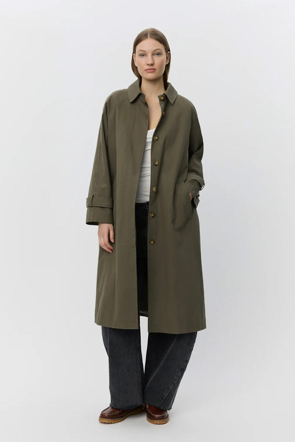 Enise Coat Army Green
