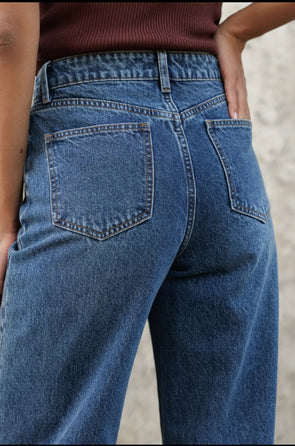 Celestin Denim Mid Wide Dark Blue