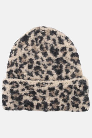 Wilma Beanie Leopard Beige