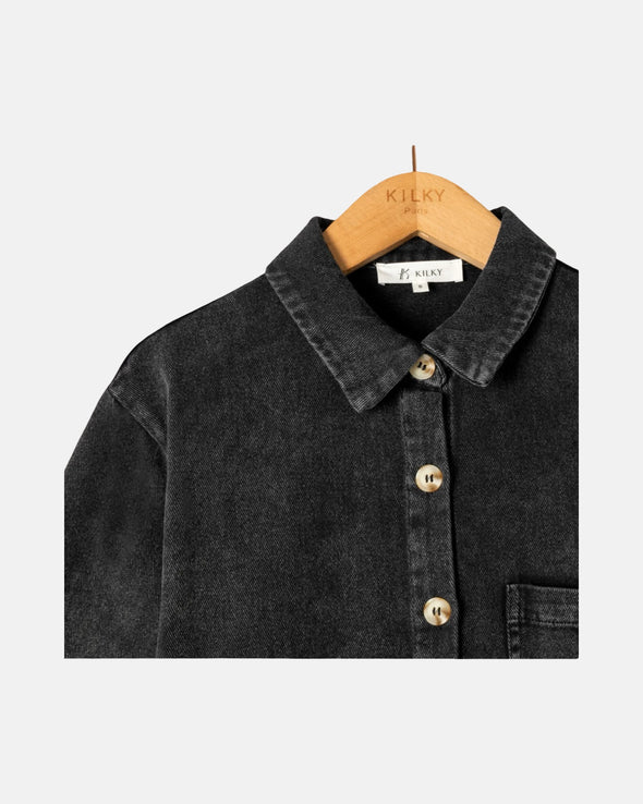 Castille Denim Dress Black