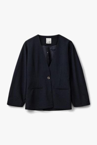 Fenna Pinstripe Blazer Navy
