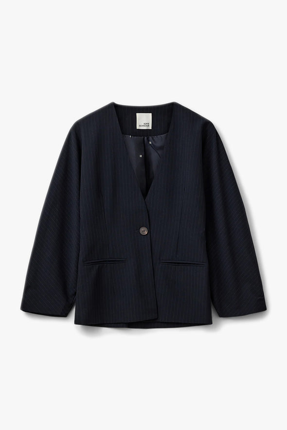 Fenna Pinstripe Blazer Navy