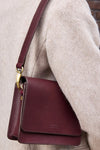 Audrey Mini Leather Bag Dark Cherry