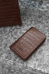 Jett Wallet Chocolate Croco Leather