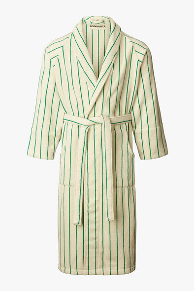 Naram Bathrobe Pure White & Grass