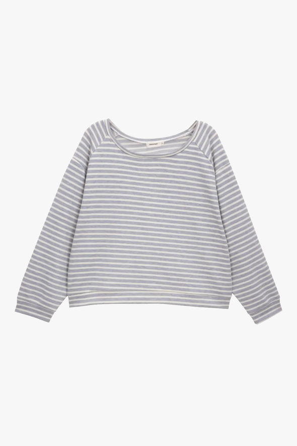 Leigh Striped Sweat Carbon