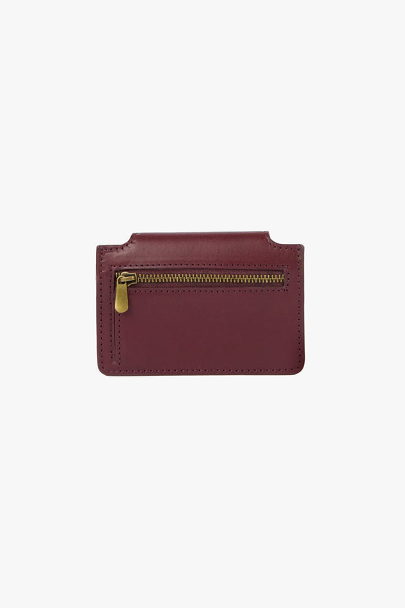 Harmonica Wallet - Dark Cherry Classic Leather