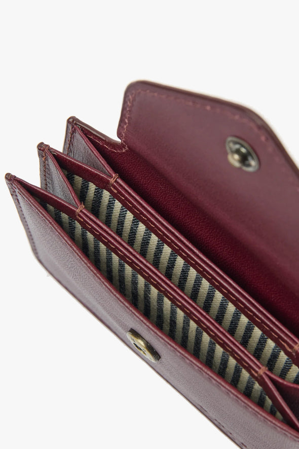 Harmonica Wallet - Dark Cherry Classic Leather