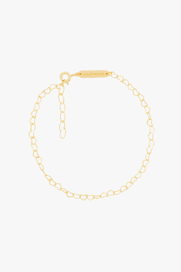 Heart Chain Bracelet Goldplated