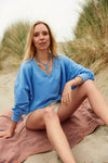 Kiki Sweat V-Neck Blue