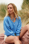 Kiki Sweat V-Neck Blue