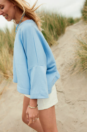 Hannah Sweat Top Sky Blue