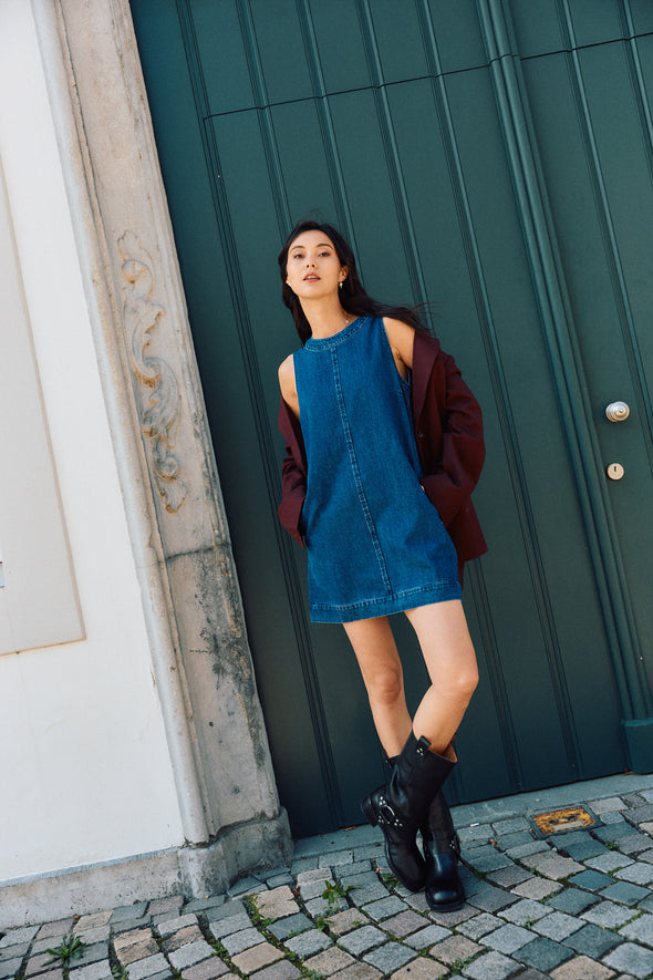 Robin Denim Dress Dark Blue