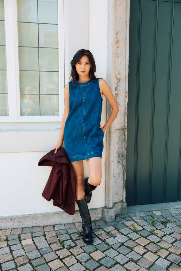 Robin Denim Dress Dark Blue