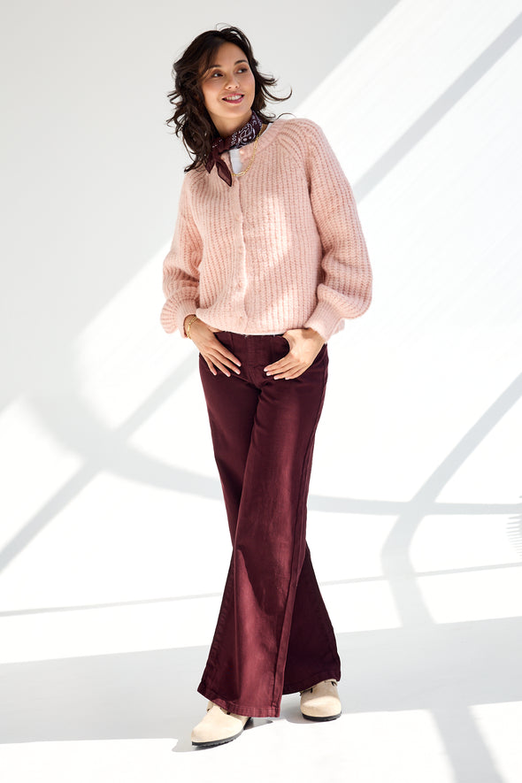 Gaspard Wide Denim Burgundy