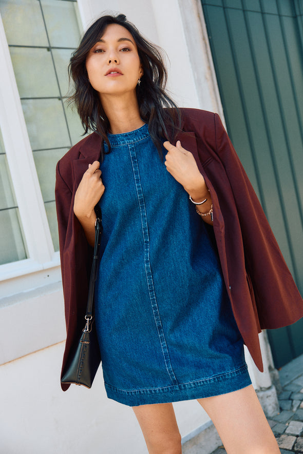 Robin Denim Dress Dark Blue