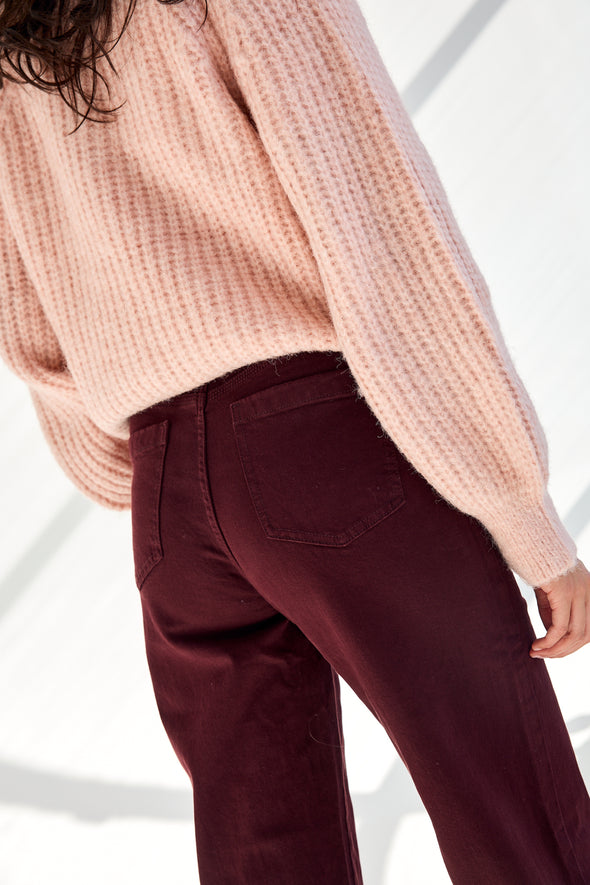 Gaspard Wide Denim Burgundy