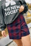Simay Wool Check Skirt