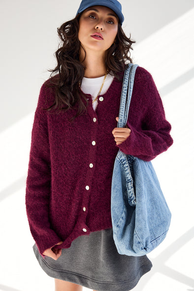 Manou Cardigan Bordeaux