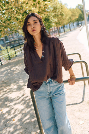 Colette Blouse Burgundy