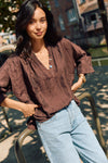 Colette Blouse Burgundy