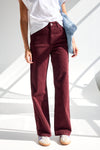 Barbara Wide Denim Burgundy