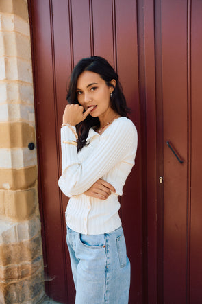 Helen Button Top Birch
