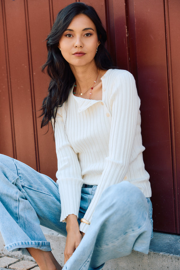 Helen Button Top Birch