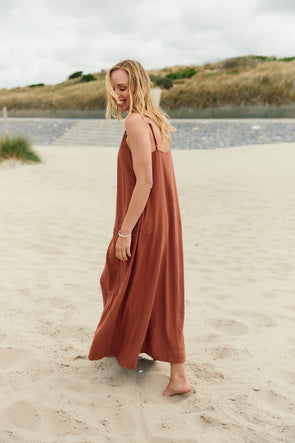 Mont Strap Dress Chocolate