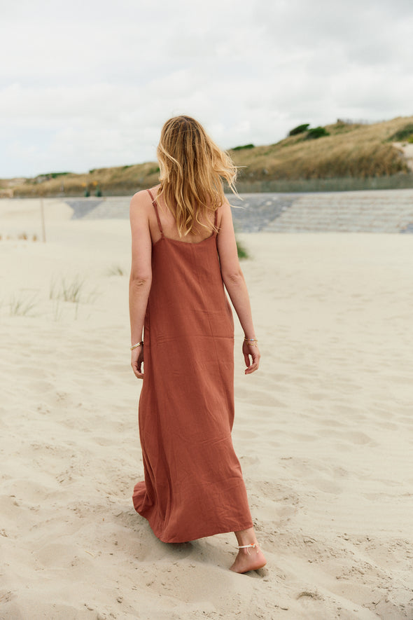 Mont Strap Dress Chocolate