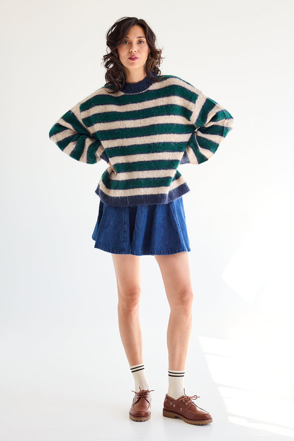 Erine Knit Stripes Navy