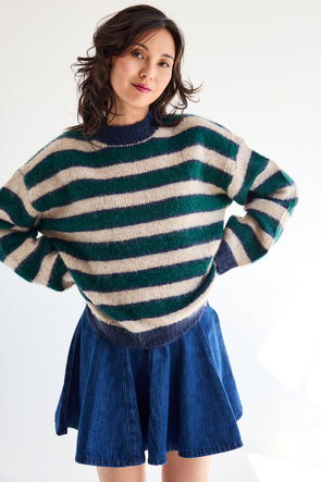 Erine Knit Stripes Navy