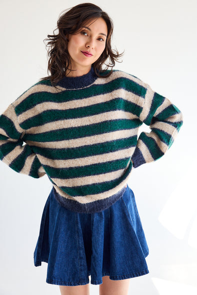 Erine Knit Stripes Navy