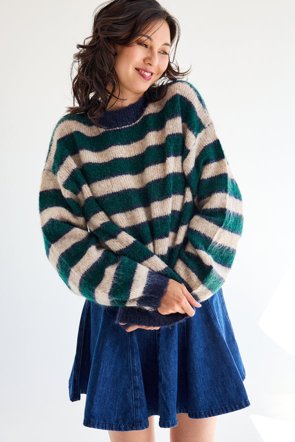 Erine Knit Stripes Navy