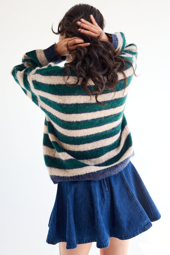 Erine Knit Stripes Navy