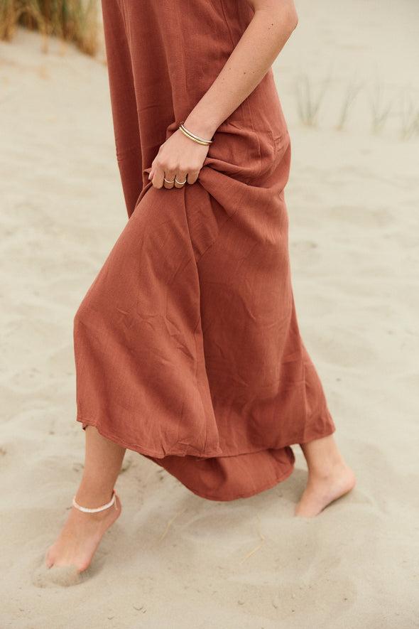 Mont Strap Dress Chocolate