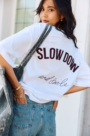 Vera T-Shirt White Slow Down