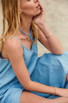 Rob Strap Dress Denim Blue