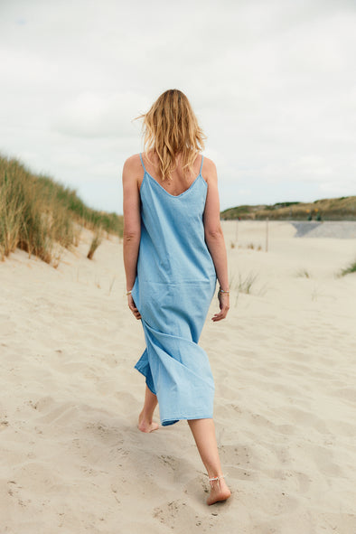 Rob Strap Dress Denim Blue