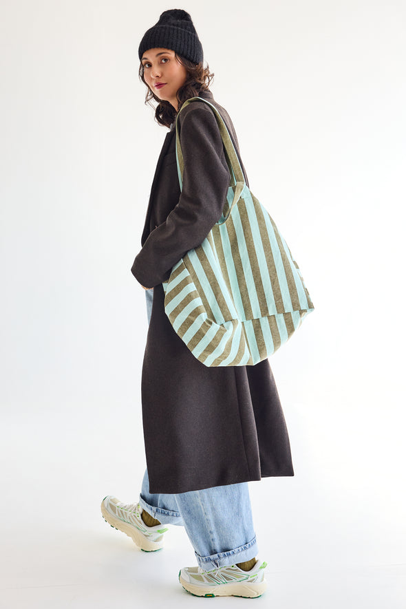 Elisa Bag Stripes Aqua/Olive
