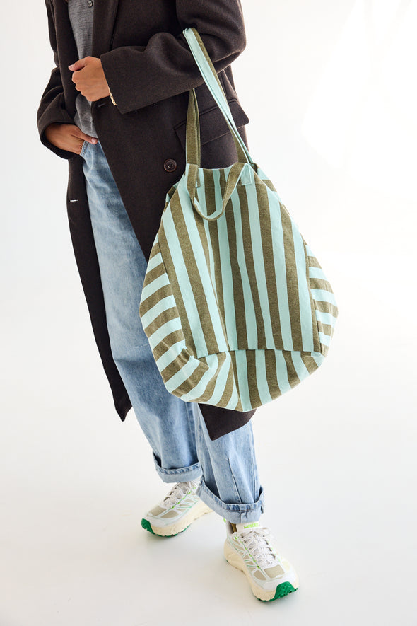 Elisa Bag Stripes Aqua/Olive