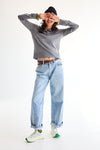 Thea Collar Knit Grey Melange
