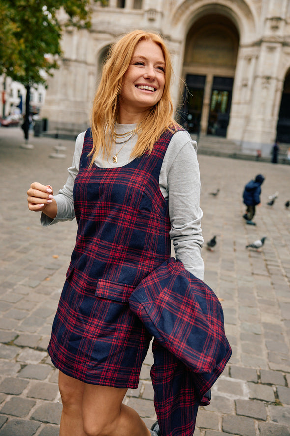 Indra Wool Dress Checks