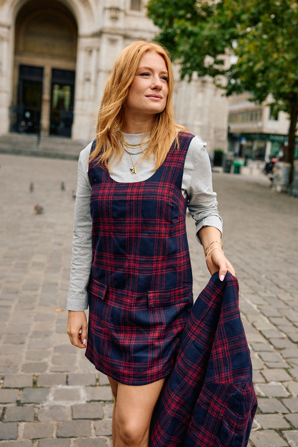 Indra Wool Dress Checks