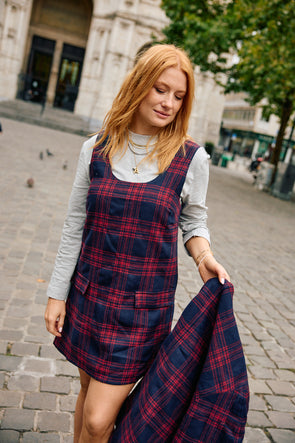 Indra Wool Dress Checks
