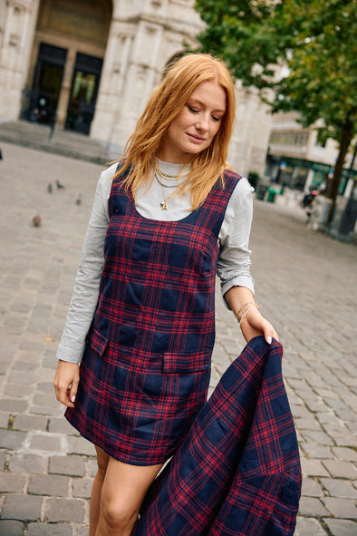 Indra Wool Dress Checks