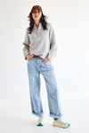Lulu LS Knit Half Zip Light Grey Melange